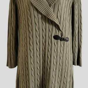 Calvin Klein Women's Gorgeous Sweater Dress Ribbed Collar Buckle Accent - Medium